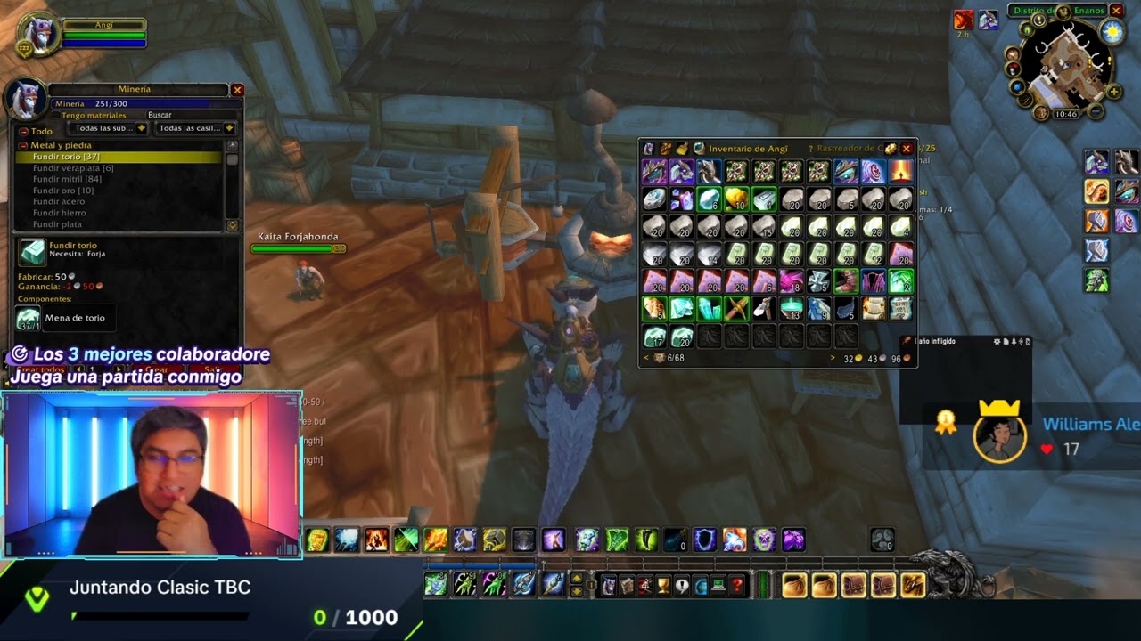 Subiendo mineria TBC  Aniversario subiendo a 290