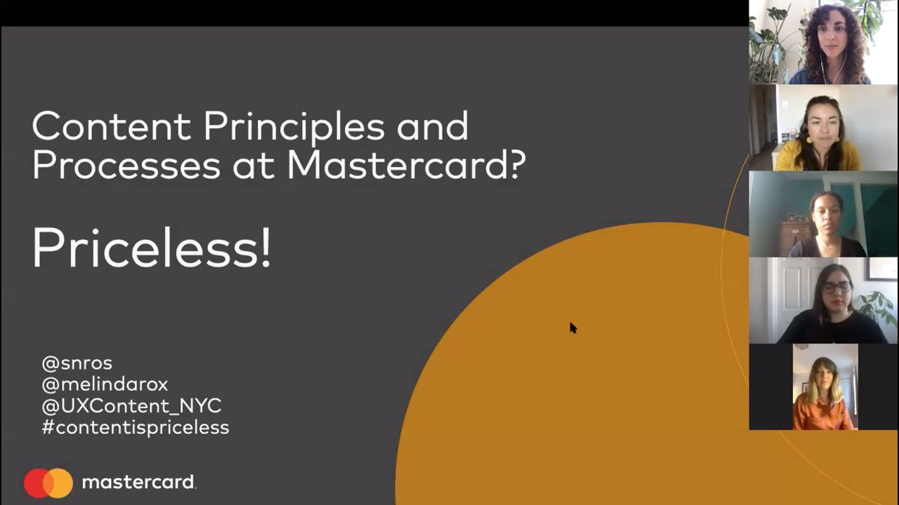 Content Principles and Processes @Mastercard? Priceless!