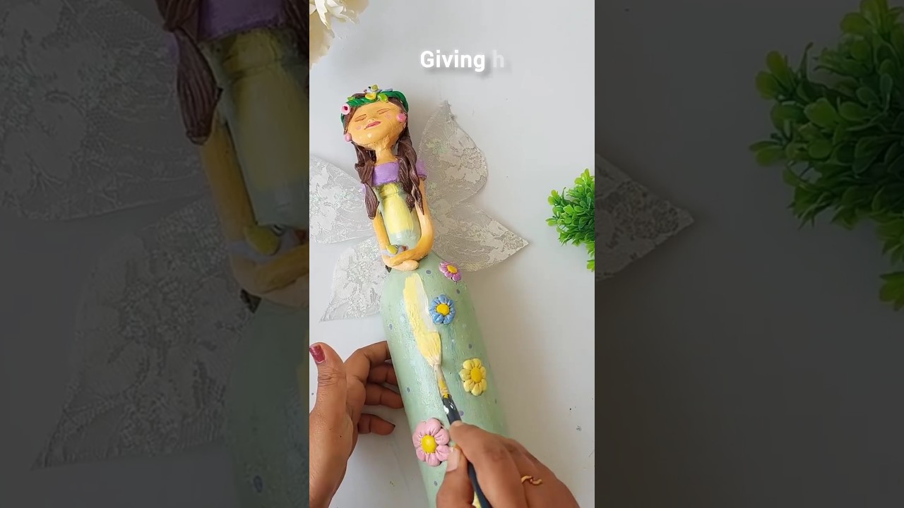 Giving her a Makeover #diy #shorts #bottleart #claydiy #Craftmerint