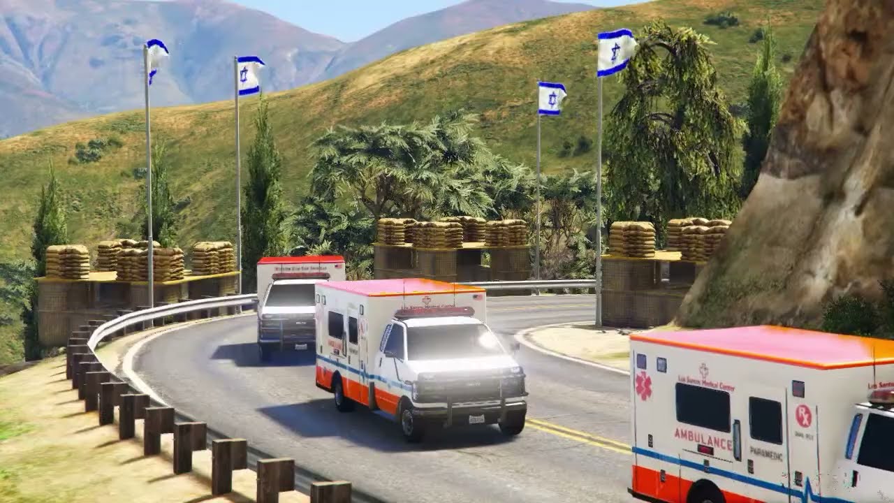 Iran Israel War | Israeli F-35 Fighter Jets Attack on Irani Army Weapons Supply Convoy - GTA 5