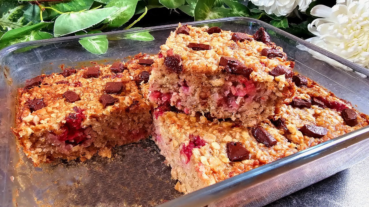 Easy 4 ingredient dessert for breakfast! No sugar, no flour, no egg!