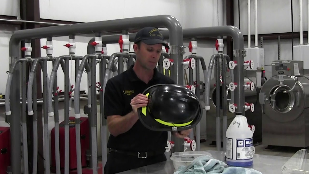 Cleaning and Inspecting a Structural Fire Helmet - Lubbock Fire Rescue