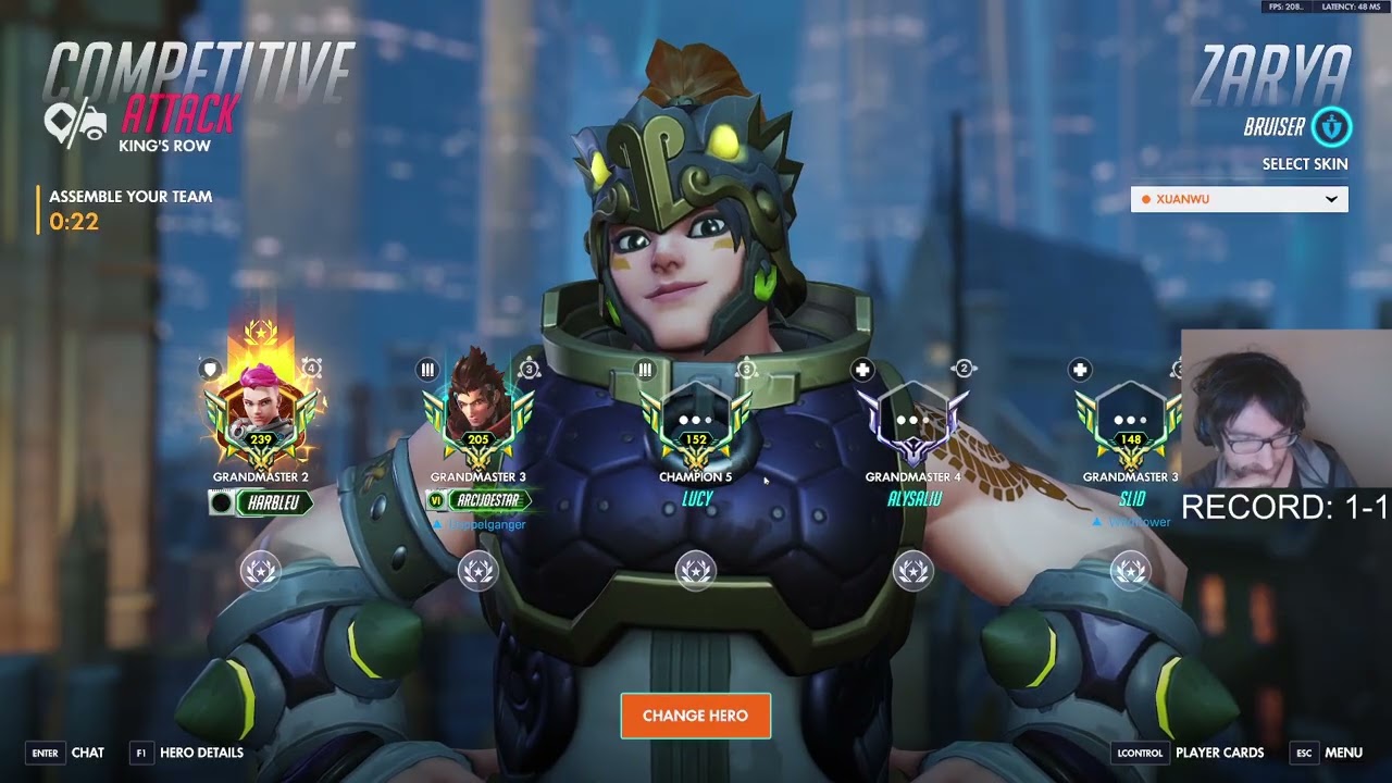 22 601 урона! Harbleu ТОП 500 Заря и разрушительный шар Геймплей Overwatch 1 сезон