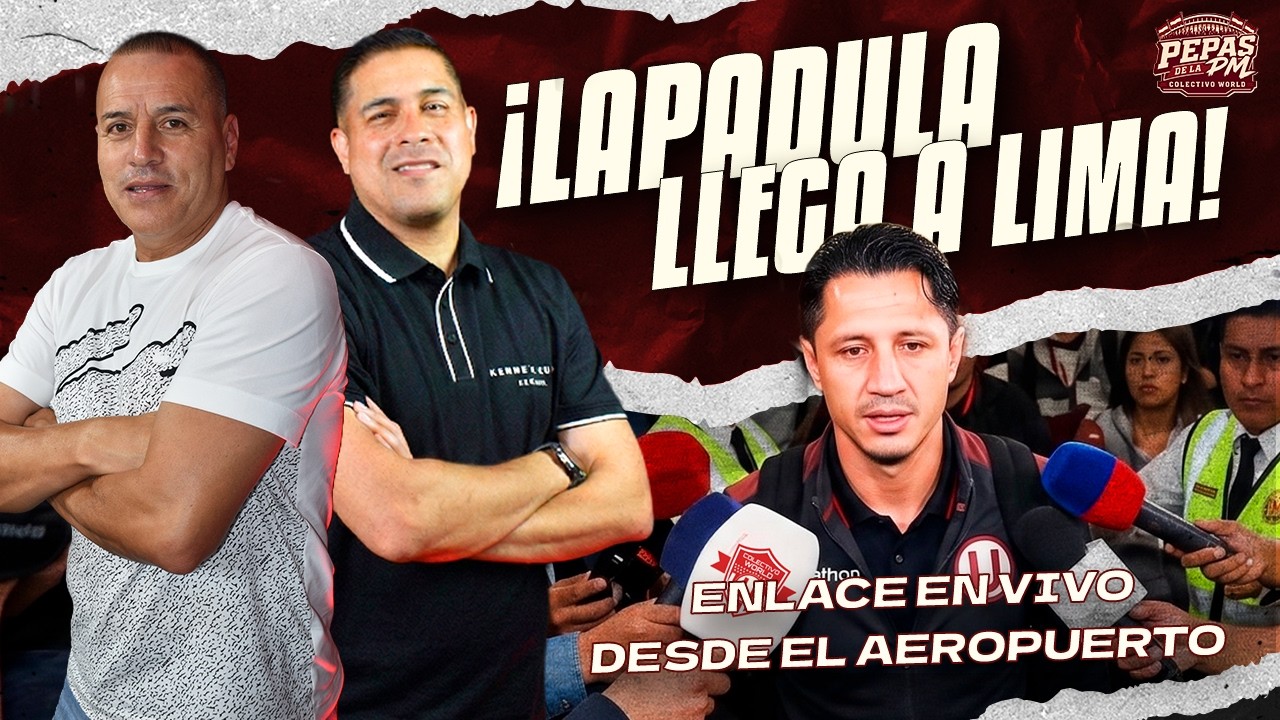 🚨 &iexcl;LLEG&Oacute; EL 'BAMBINO'! Lapadula en Lima: Enlace EN VIVO desde el aeropuerto ✈️ | PEPAS DE LA PM