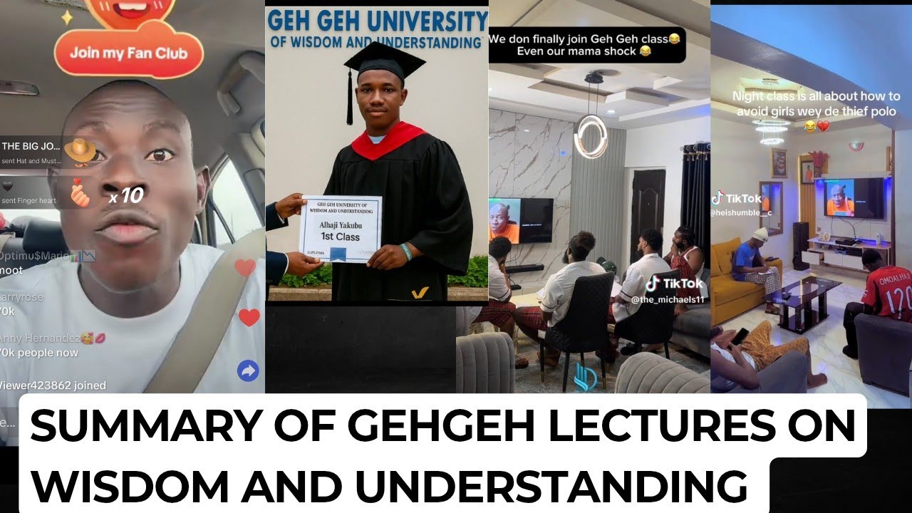 Gehgeh University of Wisdom and Understanding|| Summary of gehgeh lectures on finance  Relationship