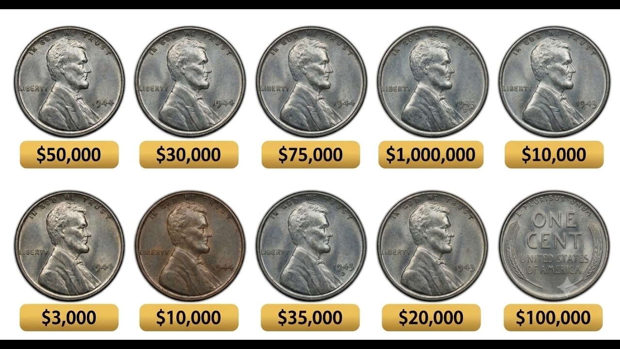 КАЖДАЯ СТАЛЬНАЯ МОНЕТА В 1 ПЕННИ 1944 ГОДА МОЖЕТ СТОИТЬ 400 000 ДОЛЛАРОВ!