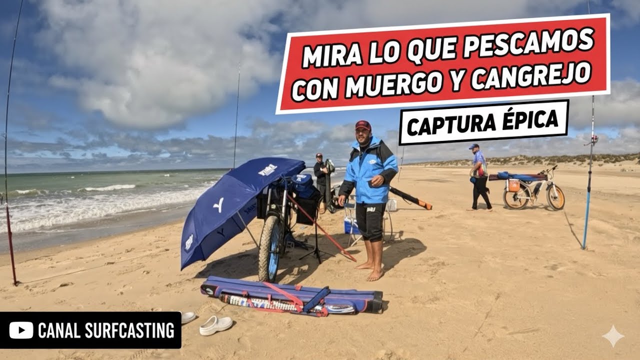 CAPTURA ÉPICA CON CANGREJO 🦀 SURFCASTING CON EL GOFISHING
