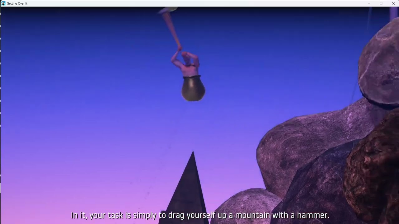 getting over it speedrun : 