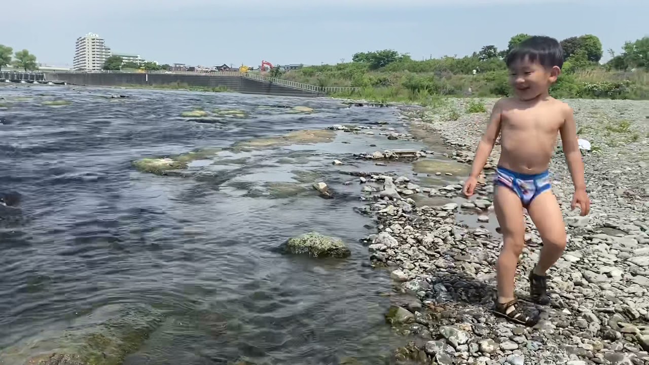 川遊び　　はじめて動画を編集してみた