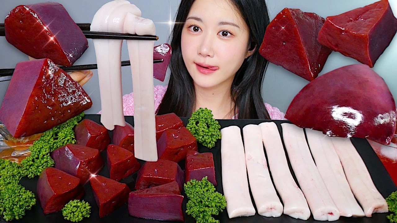 아삭탱글 생간❤️젤리같은 등골 먹방🤍생간 먹방🥰 Raw Liver Beef Spine 生レバー ビーフスパイン | eating show | mukbang asmr