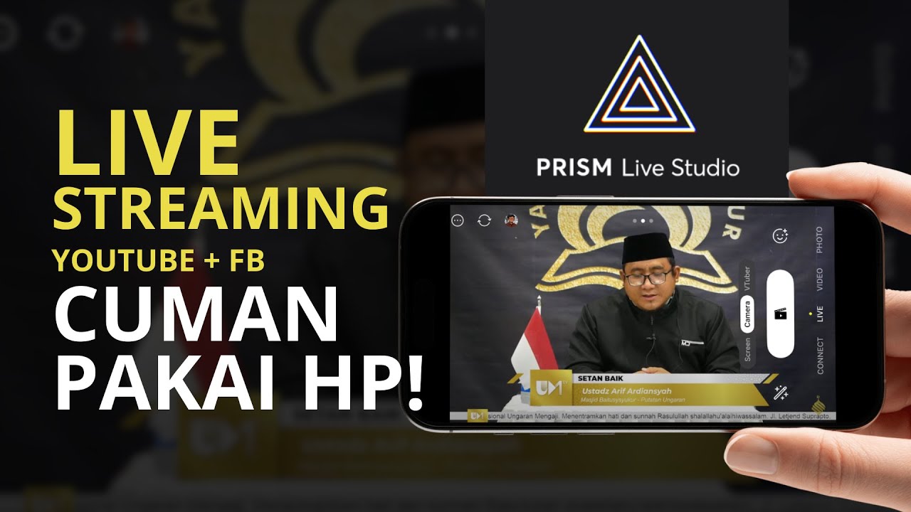 TUTORIAL LIVESTREAMING YOUTUBE DAN FACEBOOK CUMAN PAKAI PRISM DI HP!