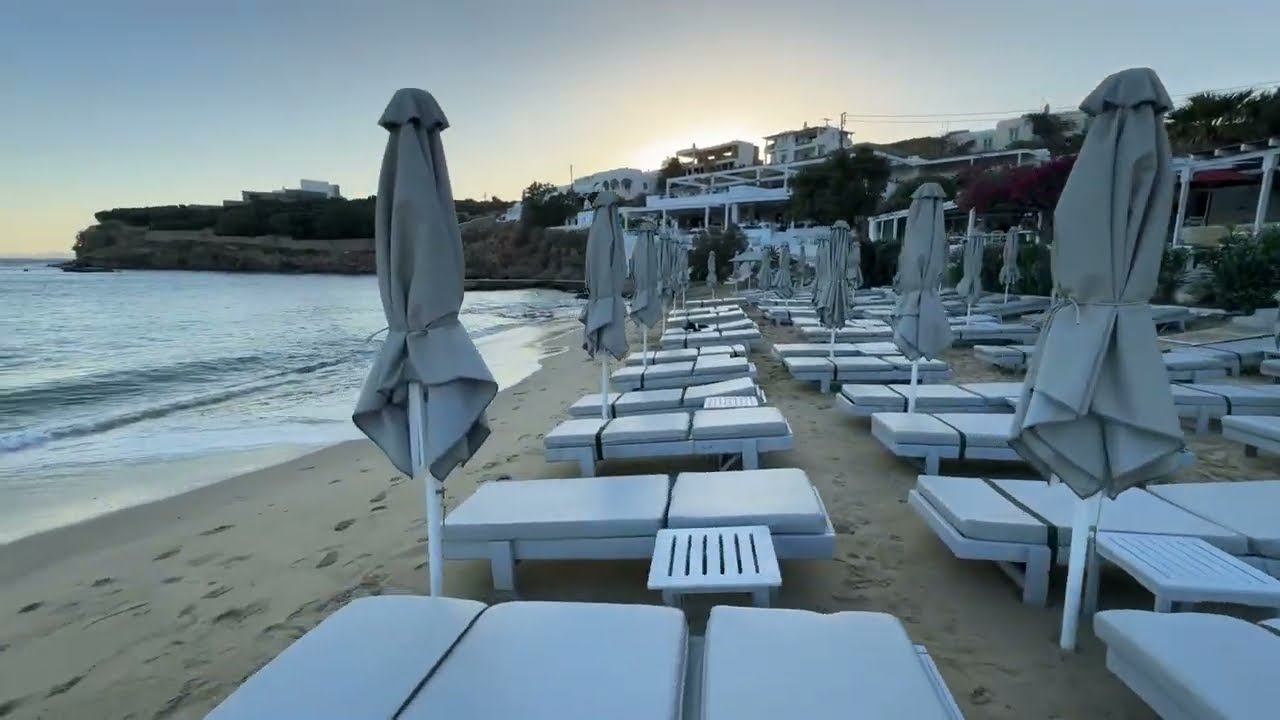 #Greece 🇬🇷 #Mykonos Agios Stefanos Beach 🏖️| Swimming 🏊 and water 💦 sports close to Mykonos Town.