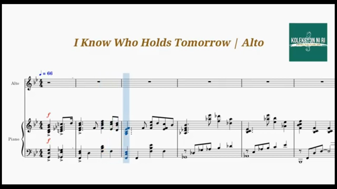I Know Who Holds Tomorrow | Vocal Guide by Sis. Christine Quelbio