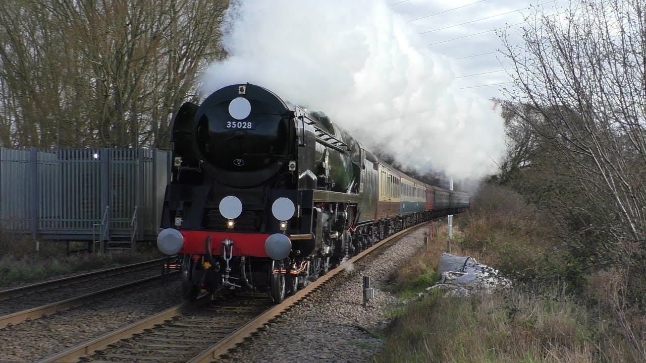 35028 'Clan Line' along the West Coastway with  