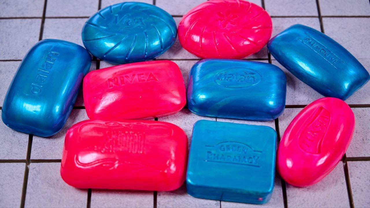 ASMR Soap/ cutting dry painted soap/ резка сухого крашенного мыла @BossinAsmr