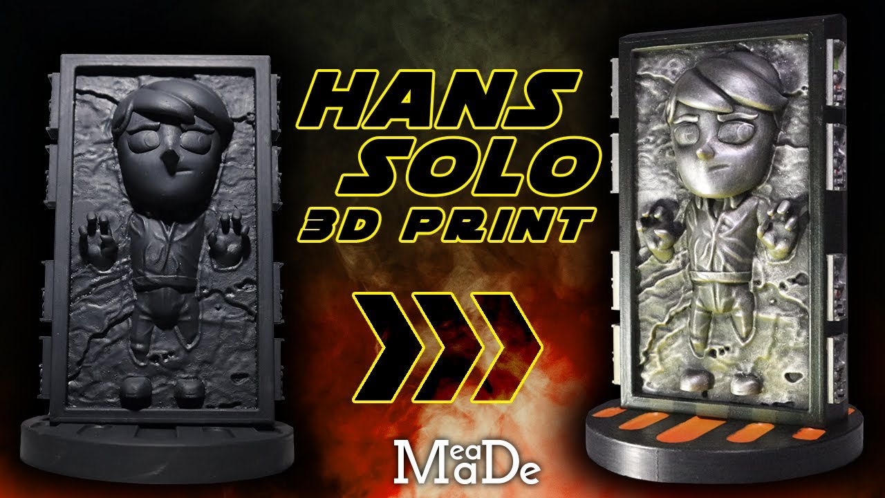 I Used Rub n Buff to Paint This Hans Solo Frozen in Carbonite Chibi 3D Print And It's Awesome!