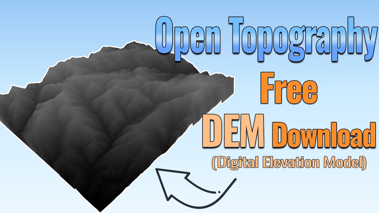 Free DEM Download from Open Topography & 3D Map Visualization in QGIS Tutorial