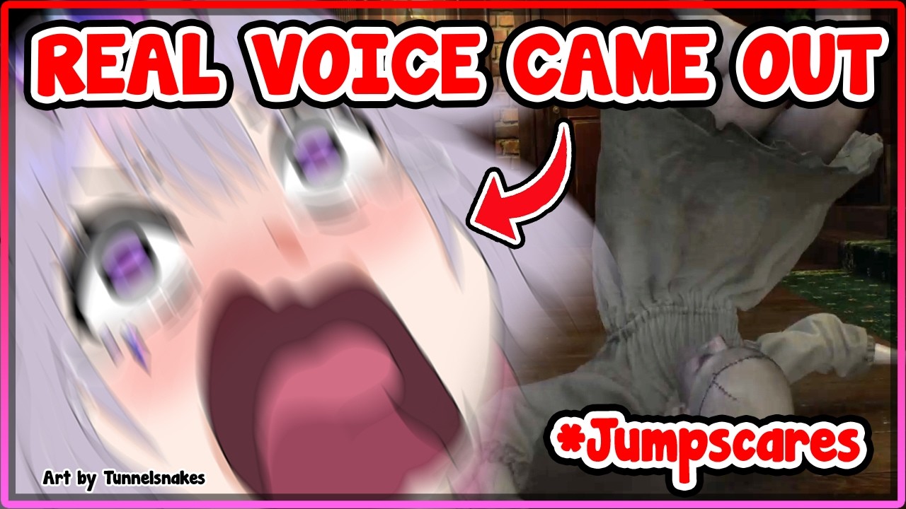 [ENG SUB/Hololive] Biboo's real voice came out when she played the scariest part in RE9