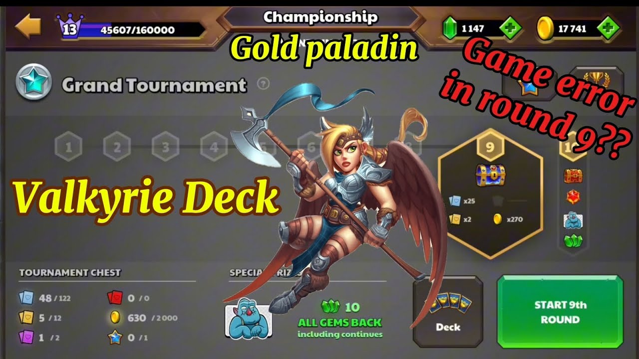D&ugrave;ng Valkyrie Deck ở giải đấu Siege Ballista | Gold paladin | Castle Crush Việt Nam