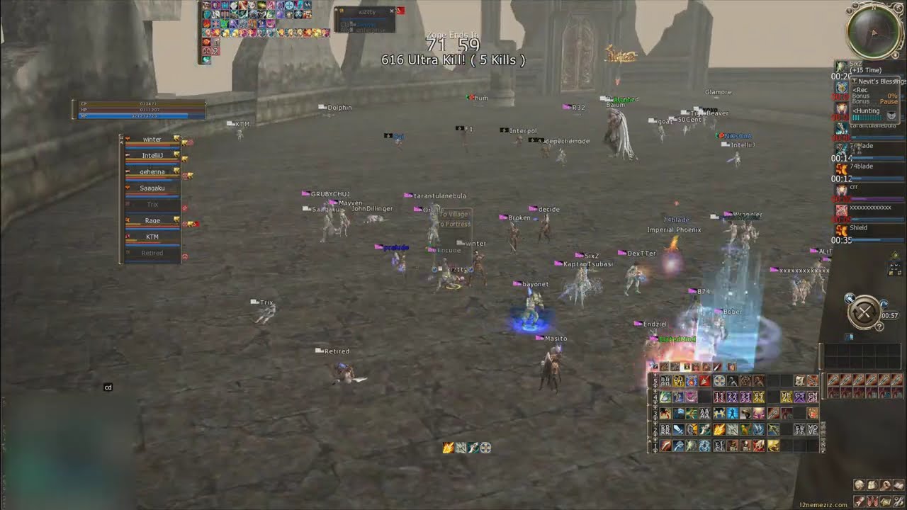 L2 Nemeziz 1st epic mass pvp KITE PT trick