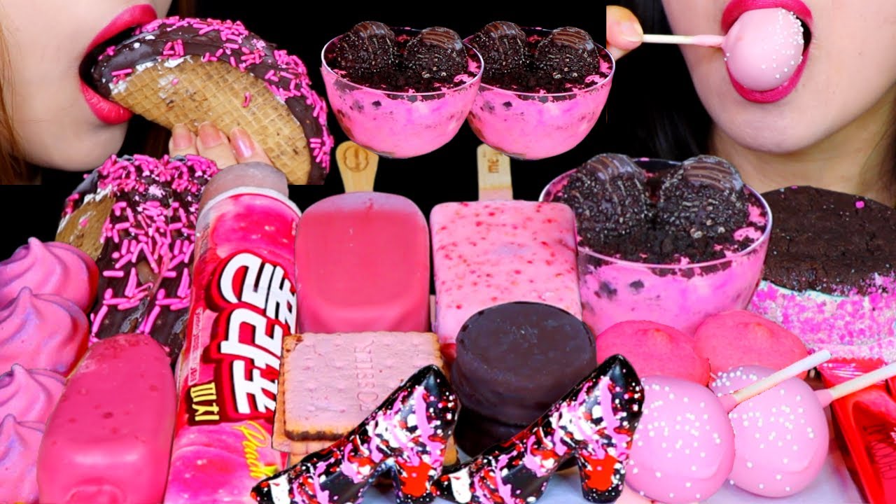 ASMR EDIBLE CHOCOLATE SHOES, STRAWBERRY ICE CREAM BARS, DARK CHOCOLATE OREOS, CAKE POPS, ICE POP 먹방