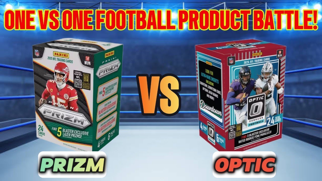 INSANE ROOKIE QB PULL! 🚨 PANINI PRIZM FOOTBALL VS DONRUSS OPTIC FOOTBALL BLASTER BOX BATTLE!🔥