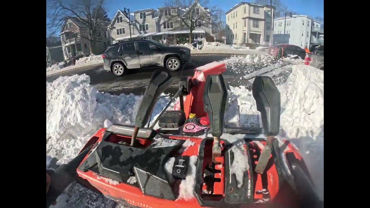 Crushing compact ice & snow w Ariens 28