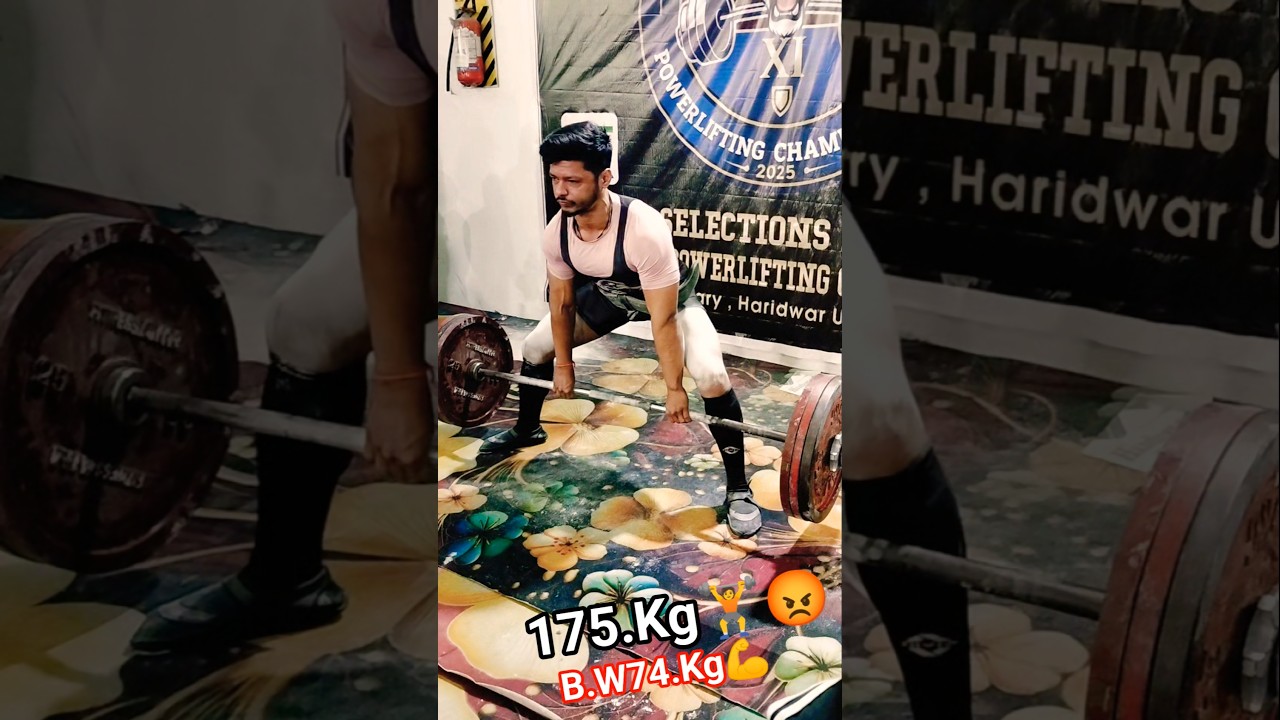 175.Kg Deadlift🇮🇳weight 74.Kg Sumo Lift 