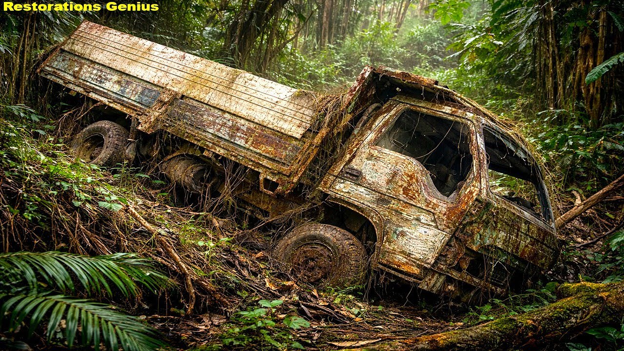 Restoring a Massive Hyundai Truck Abandoned in a River for Decades // Restorations Genius