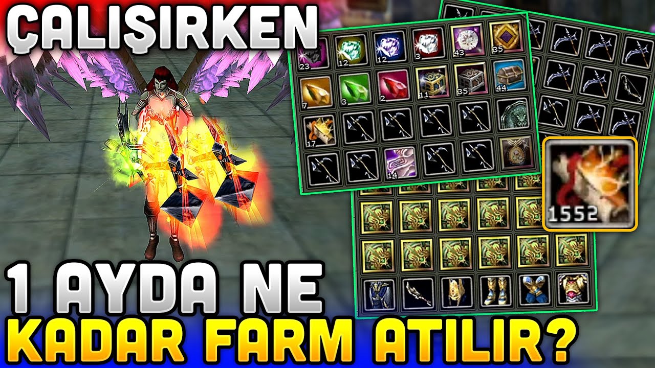 MESAİLİ ÇALIŞAN BİRİNİN KNİGHT ONLİNE FARM'I (1 AY)