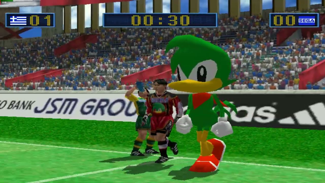 Virtua Striker 2 ver. 2000.1 - GREECE Playthrough - Ranking Mode
