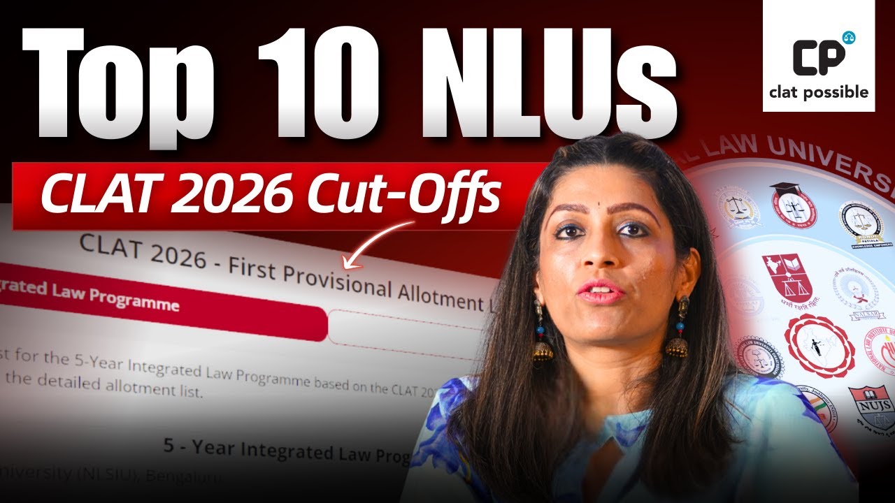 CLAT 2026 Ranks vs Top 10 NLUs  | Real Cut-Off Decoded You Must Know | CLAT Possible