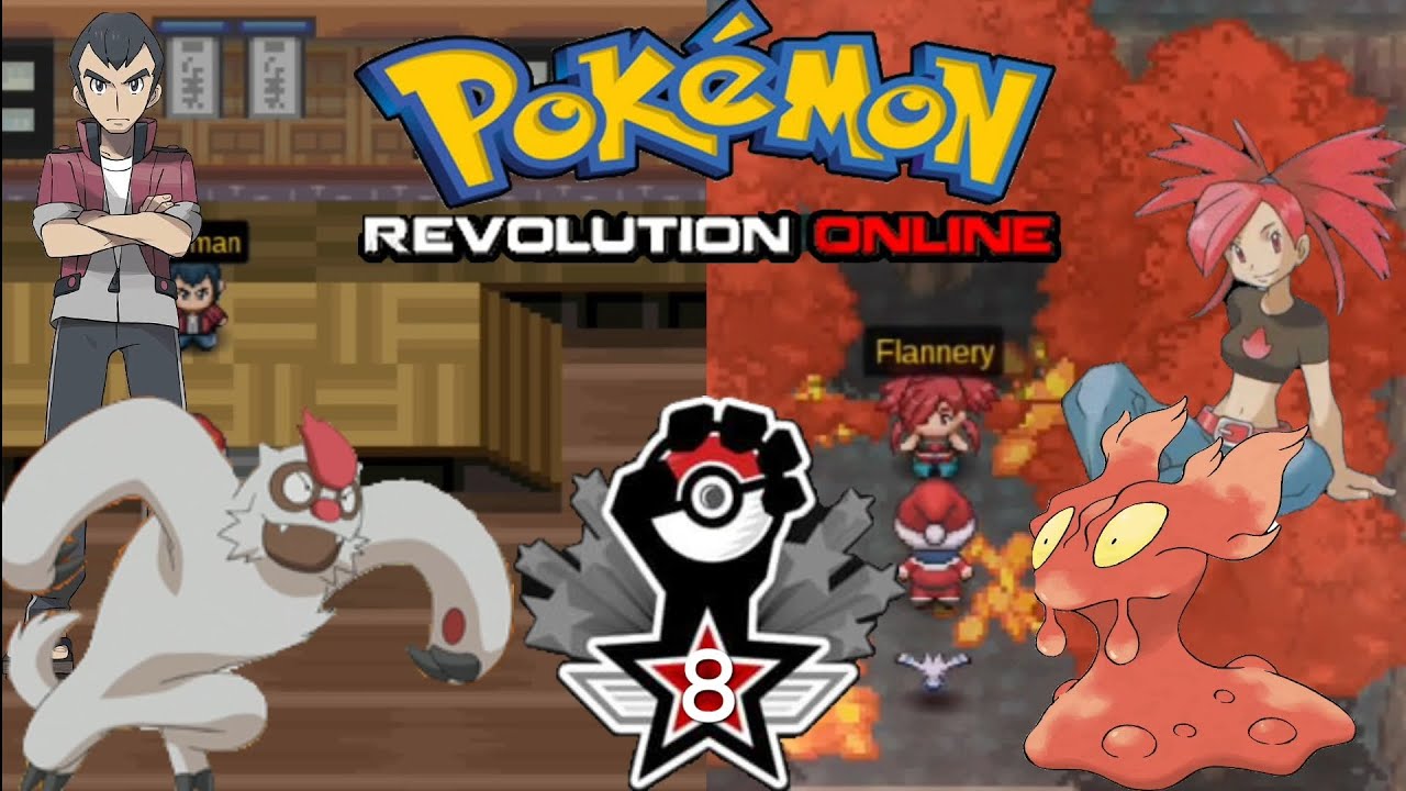 Pokemon revolution online #8 Defeating Lavaridge town and Petalburg city gym leader