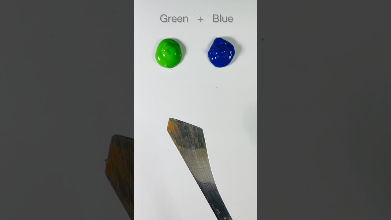 Watch Till End for the Perfect Green Blue Blend #colormixing #shorts