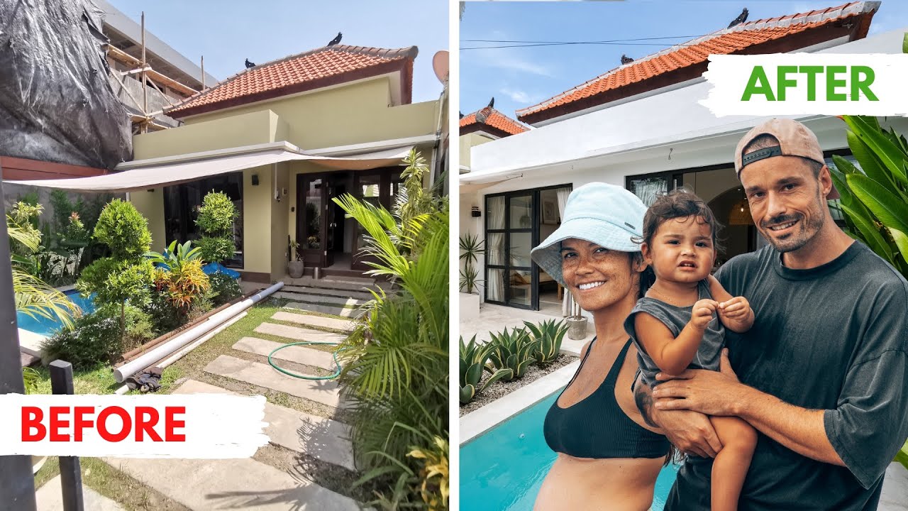 Building our DREAM VILLA in BALI (BEFORE and AFTER will blow your mind)