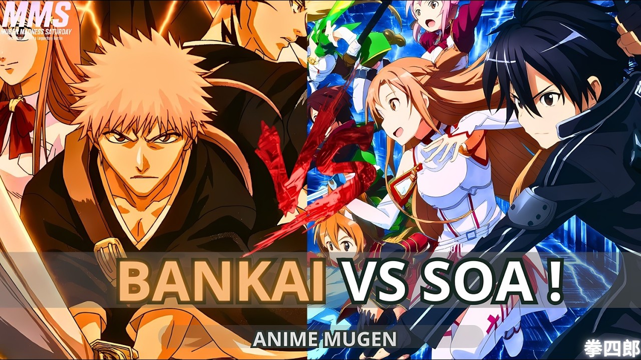 ANIME WAR BREAKS OUT 💀 BLEACH vs SAO (4K MUGEN)