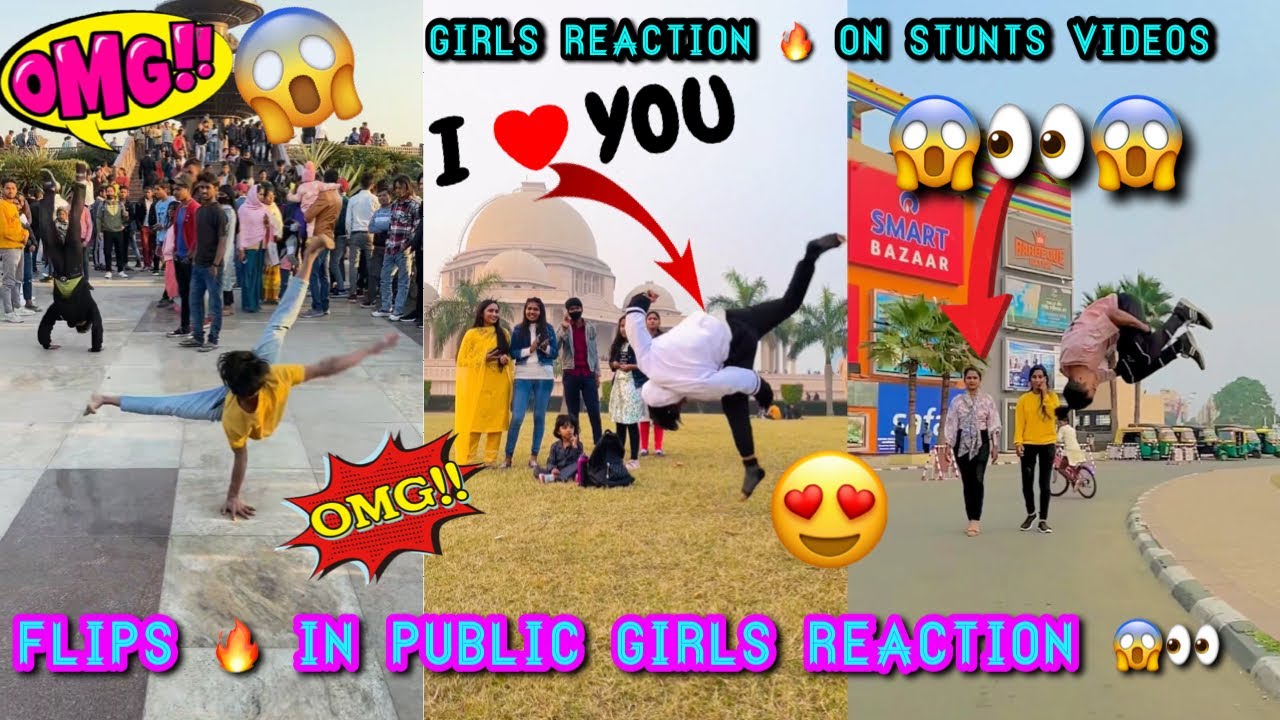 Stunts 🔥 On Public Reaction 😱 || Flips In Public 😍 Girls Reaction | Public Reaction Flips 🔥 Stunning