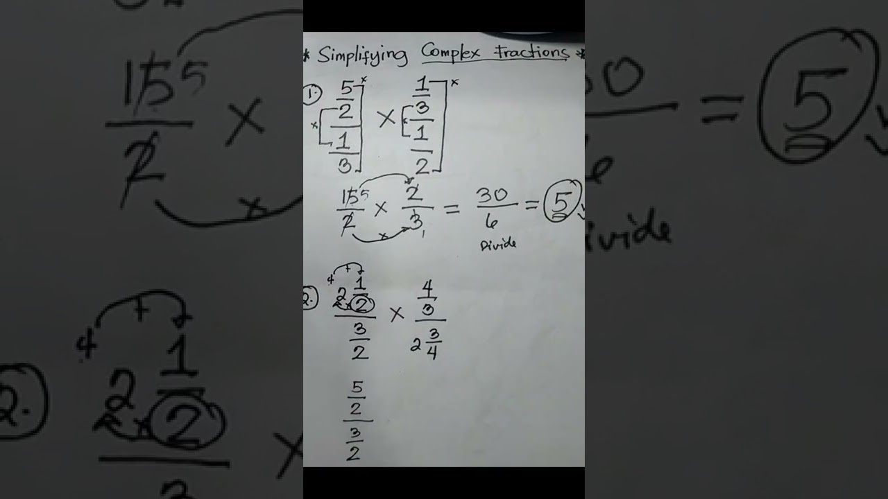 Simplify Complex Fractions