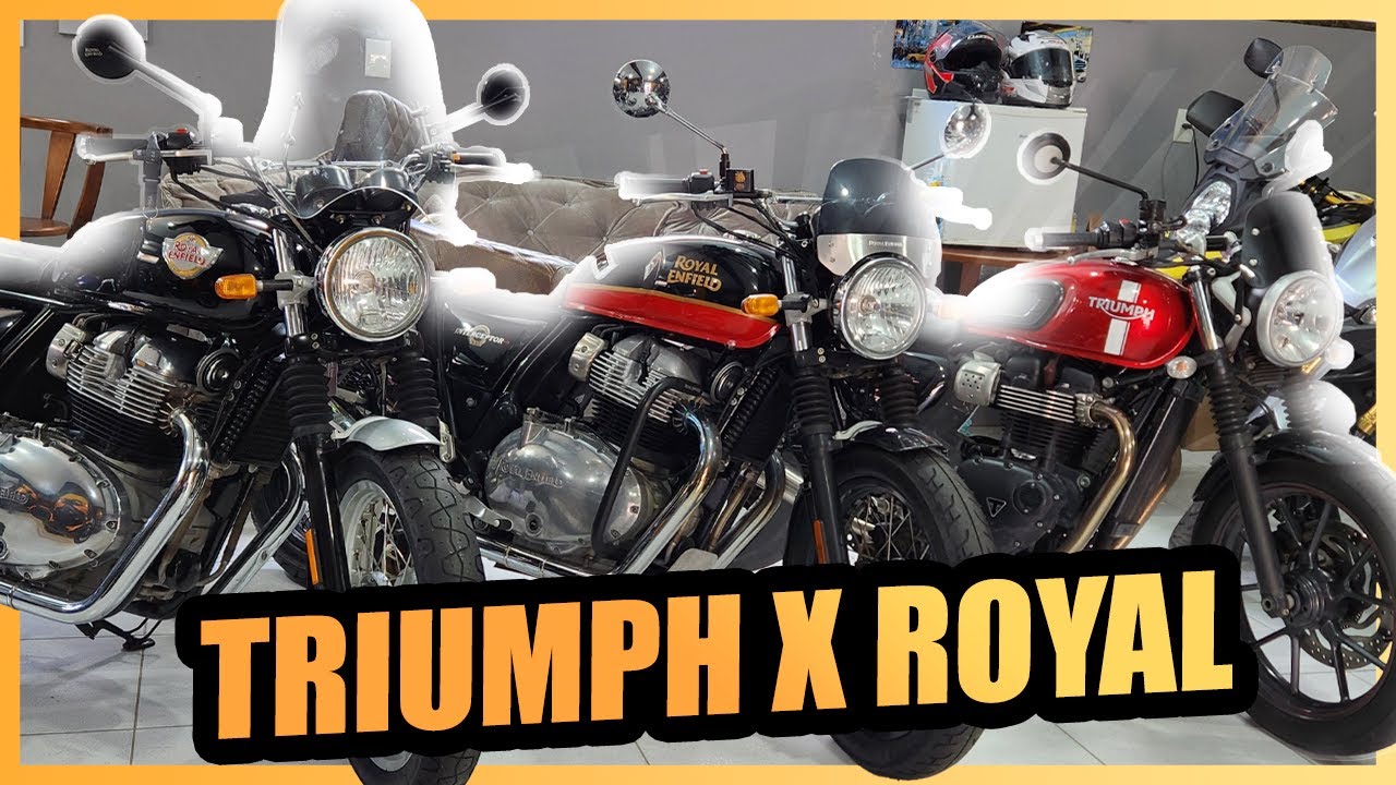 ROYAL ENFIELD INTERCEPTOR X TRIUMPH STREET TWIN *DA PRA COMPARAR ROYAL COM TRIUMPH?*