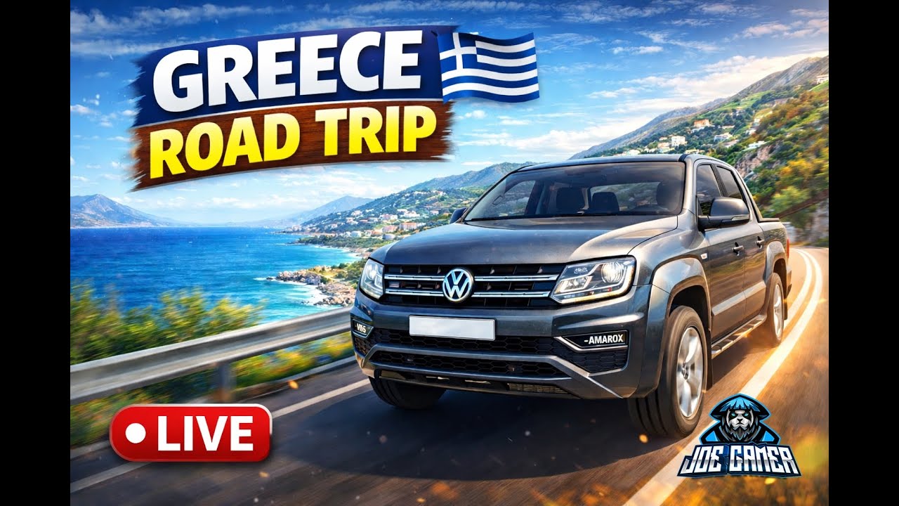 🇬🇷 Greece Road Trip in the Volkswagen Amarok V6 | ETS2 Realistic Drive 🚙🌊
