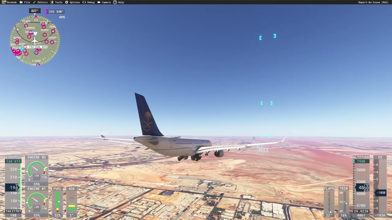 Microsoft Flight Simulator 2024 (JED)-(RUH) | محاكي الطيران من جدة الى الرياض