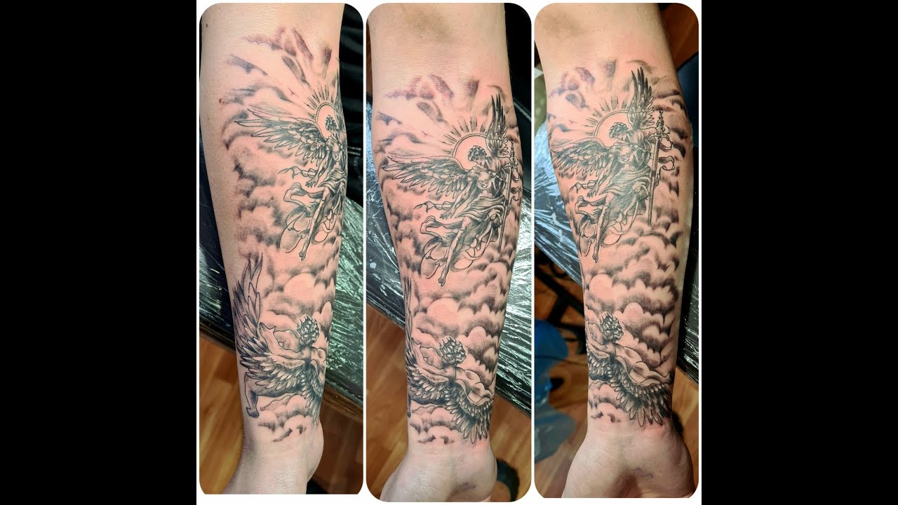 Archangel Fight Tattoo Time Lapse