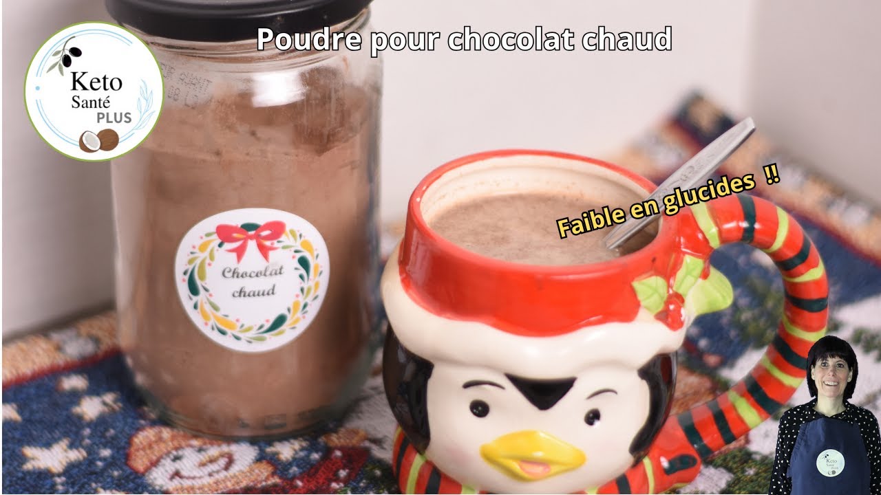 Mélange pour CHOCOLAT CHAUD en poudre KETO / cétogène / faible en glucides /Sans sucre !