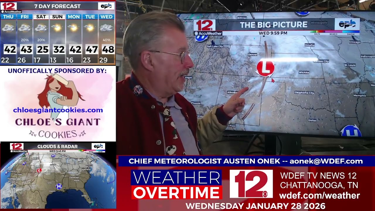 WDEF-TV NEWS 12 WEATHER OVERTIME - WEDNESDAY JANUARY 28 2026