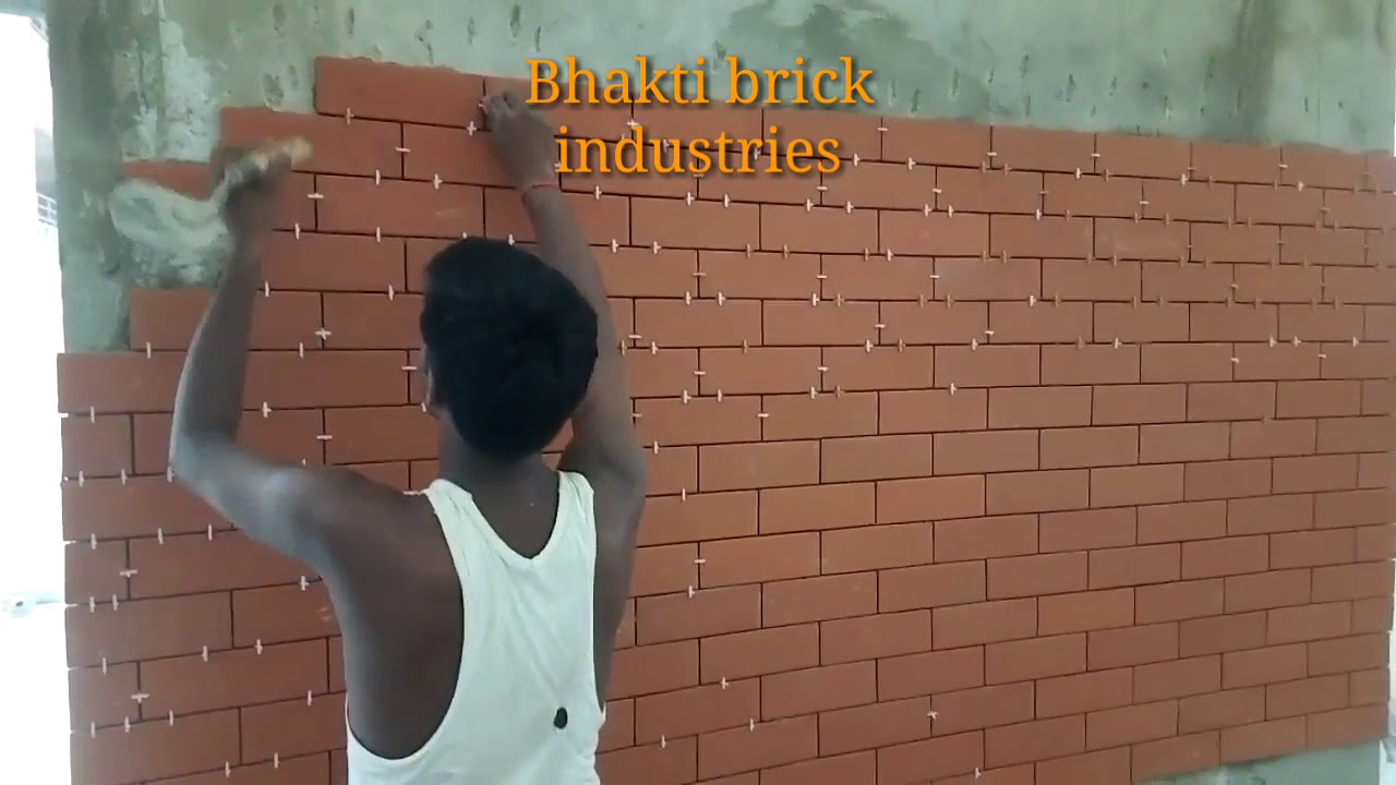How to install clay cladding exposed bricks tiles?