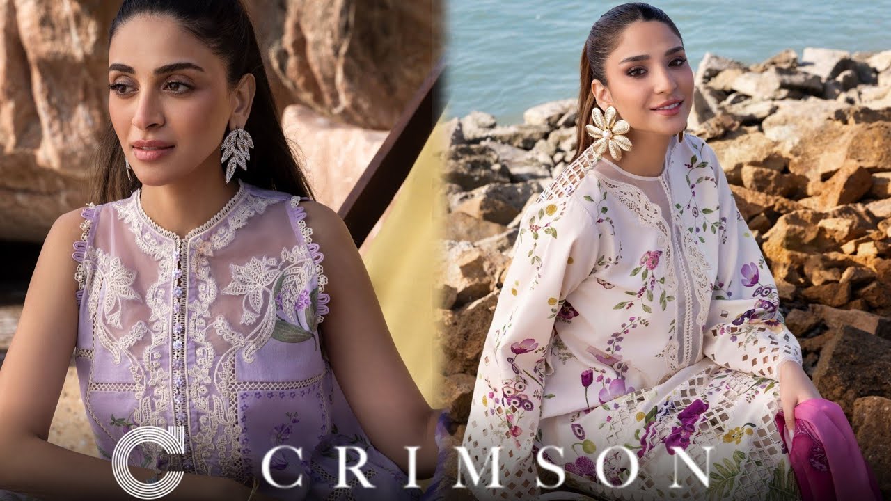 Crimson Lawn 2025 | Flow by Crimson | Crimson Unstitched Luxury Lawn Collection '25 | Ramsha khan
