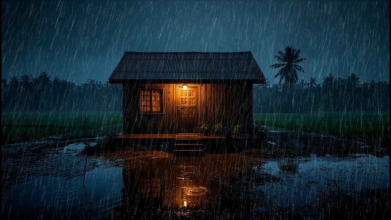 Soothing Rain Sounds to Fall Asleep Fast 🌧️ Peaceful Sleep Music for Deep Relaxation Tonight