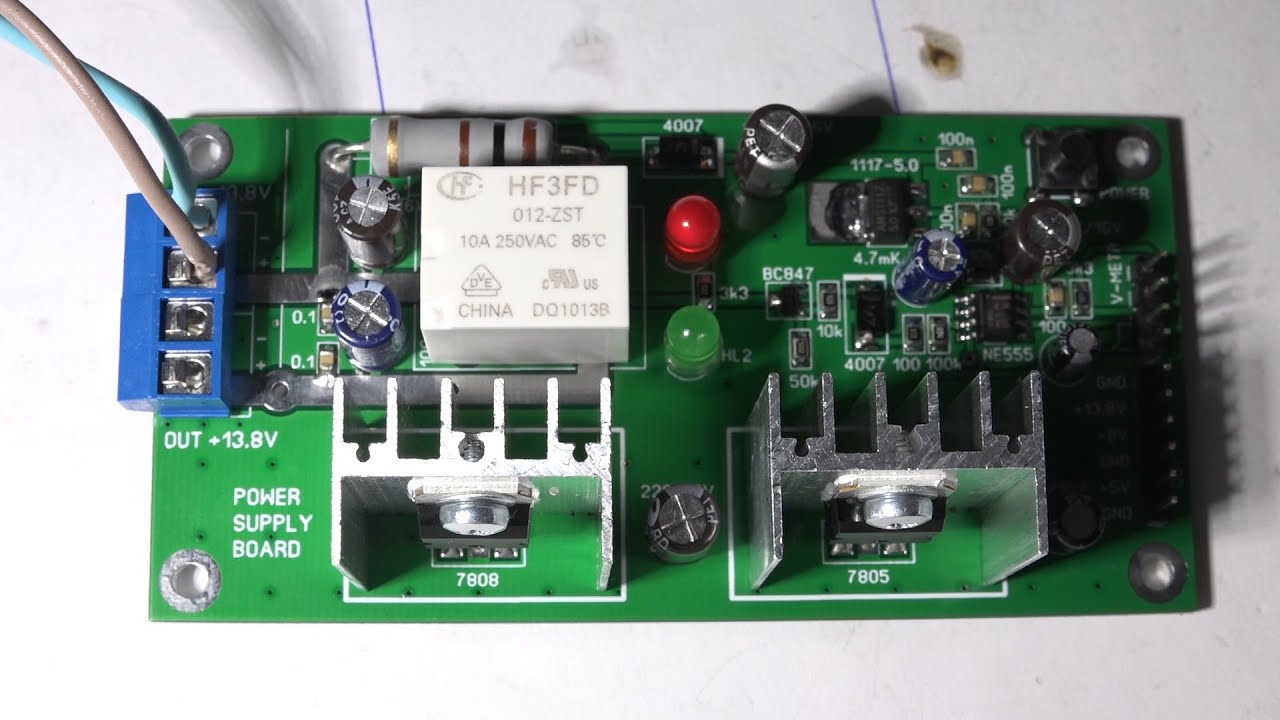 Плата стабилизации напряжения с включением тактовой кнопкой