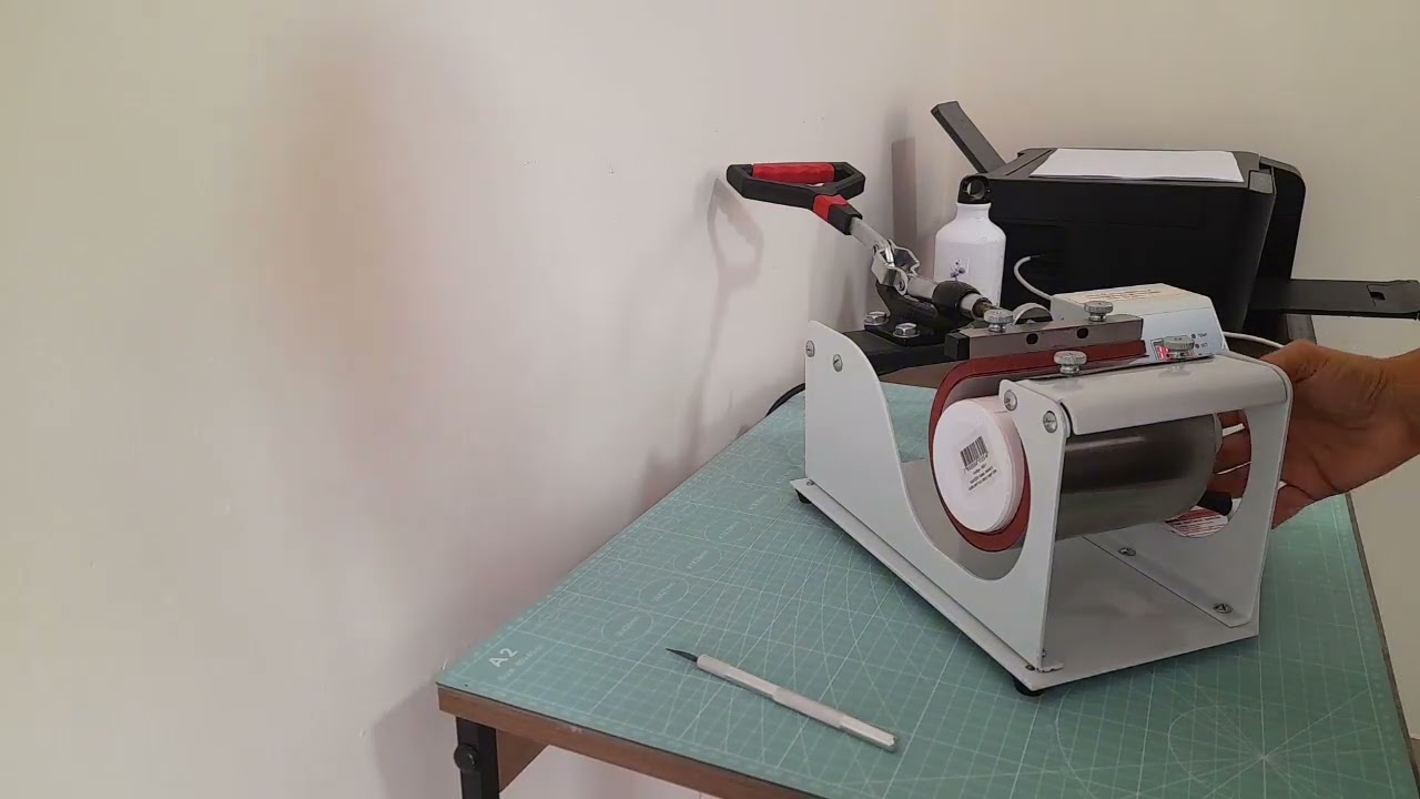 Tutorial sublimação de squeeze em prensa de caneca                          