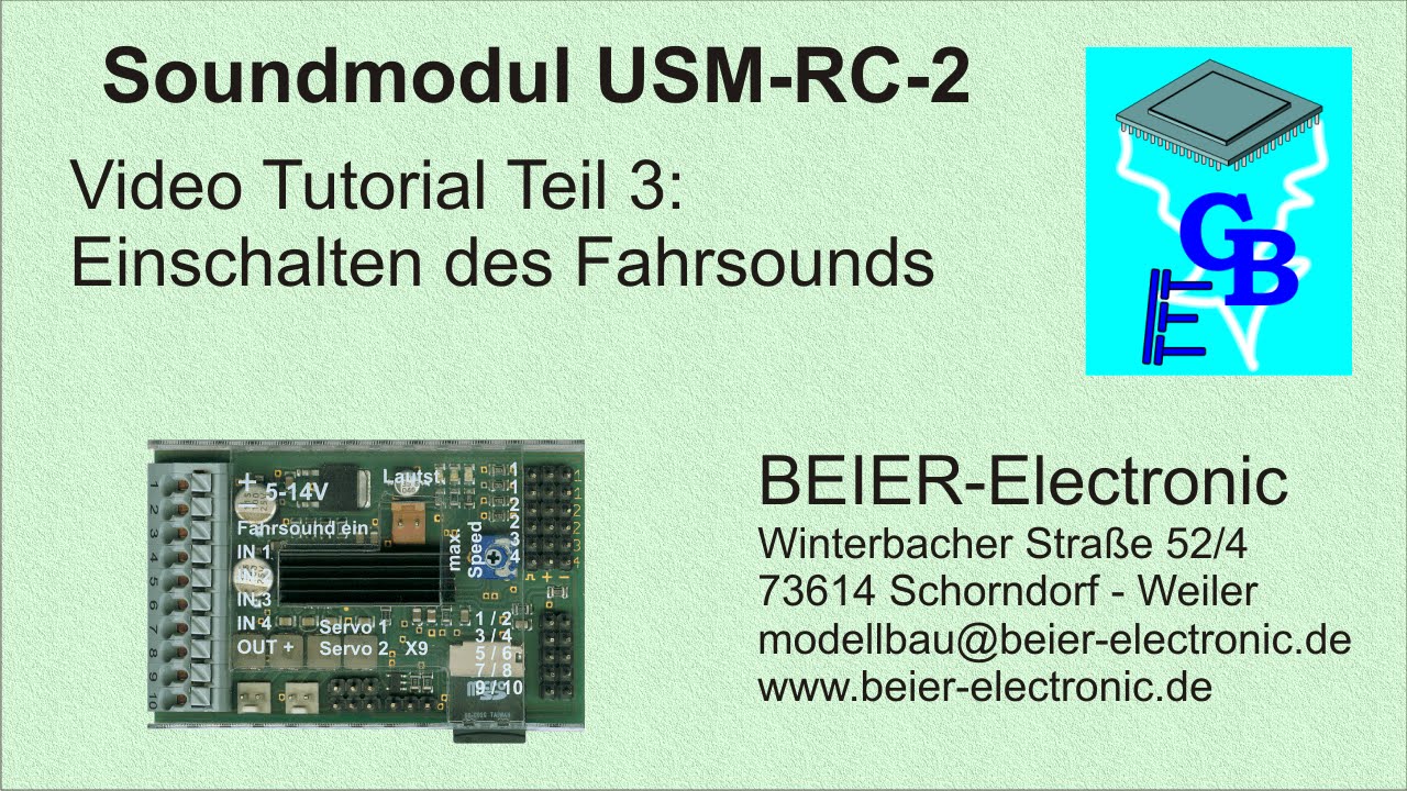 Soundmodul USM-RC-2 Tutorial 03